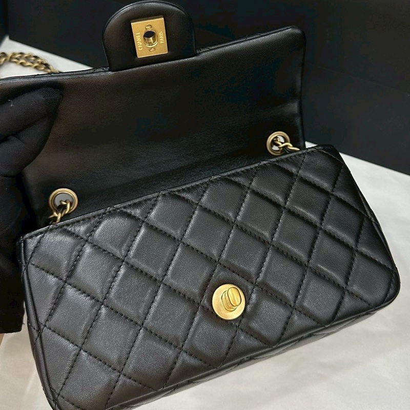 🌳CHANEL香奈兒黑金金球CF20 芯片款 CF大mini 芯片款-15