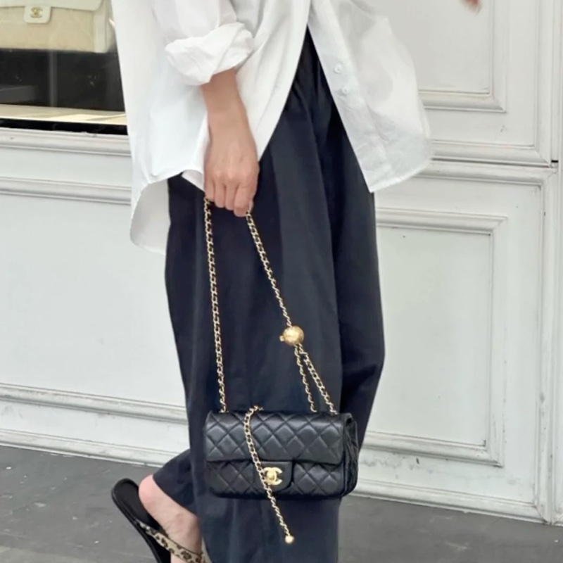 🌳CHANEL香奈兒黑金金球CF20 芯片款 CF大mini 芯片款-19