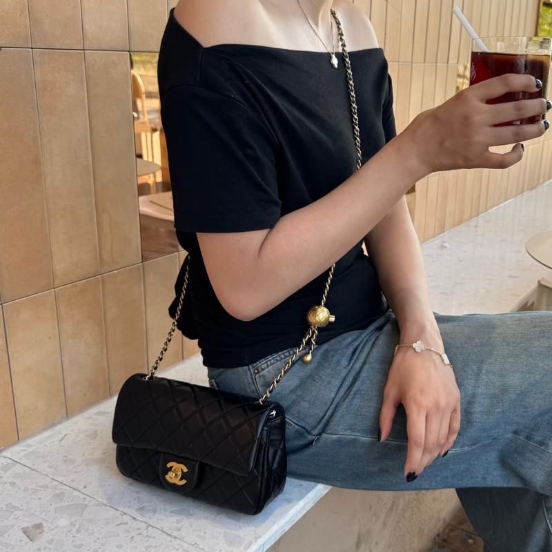 🌳CHANEL香奈兒黑金金球CF20 芯片款 CF大mini 芯片款-28