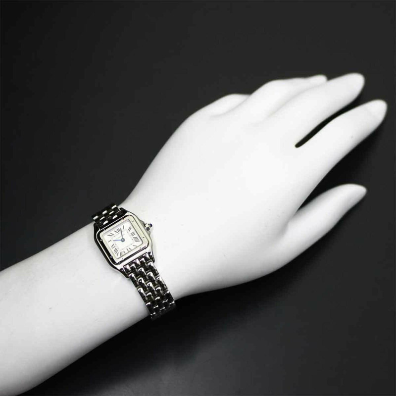 卡地亞 Panthère de SM WSPN0006 女士手錶，銀色，石英手錶-3