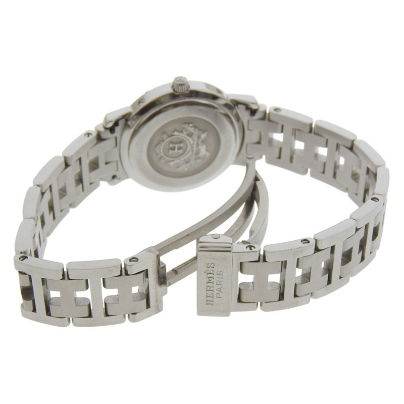 愛馬仕 Clipper Date CL4 210,淺藍色錶盤,不鏽鋼,石英機芯,約 24 毫米,女士腕錶。-2