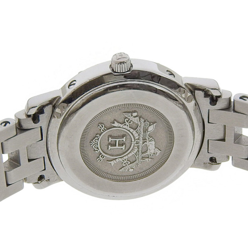 愛馬仕 Clipper Date CL4 210,淺藍色錶盤,不鏽鋼,石英機芯,約 24 毫米,女士腕錶。-3