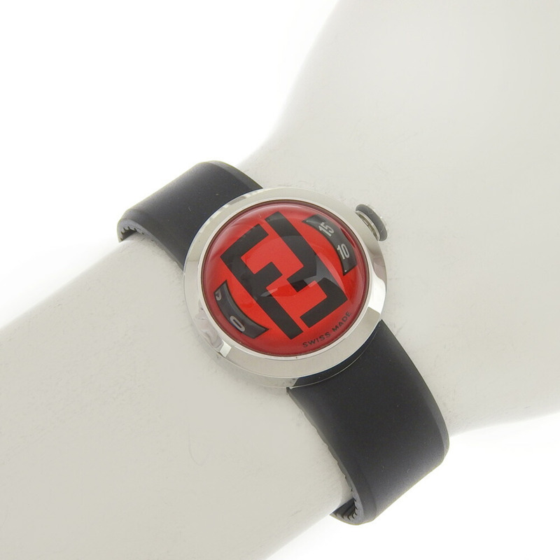 Fendi FENDI Bousla 8010L 紅色錶盤 不鏽鋼/橡膠 石英電池 約 27 毫米 女士腕錶-7