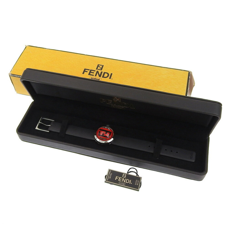 Fendi FENDI Bousla 8010L 紅色錶盤 不鏽鋼/橡膠 石英電池 約 27 毫米 女士腕錶-8