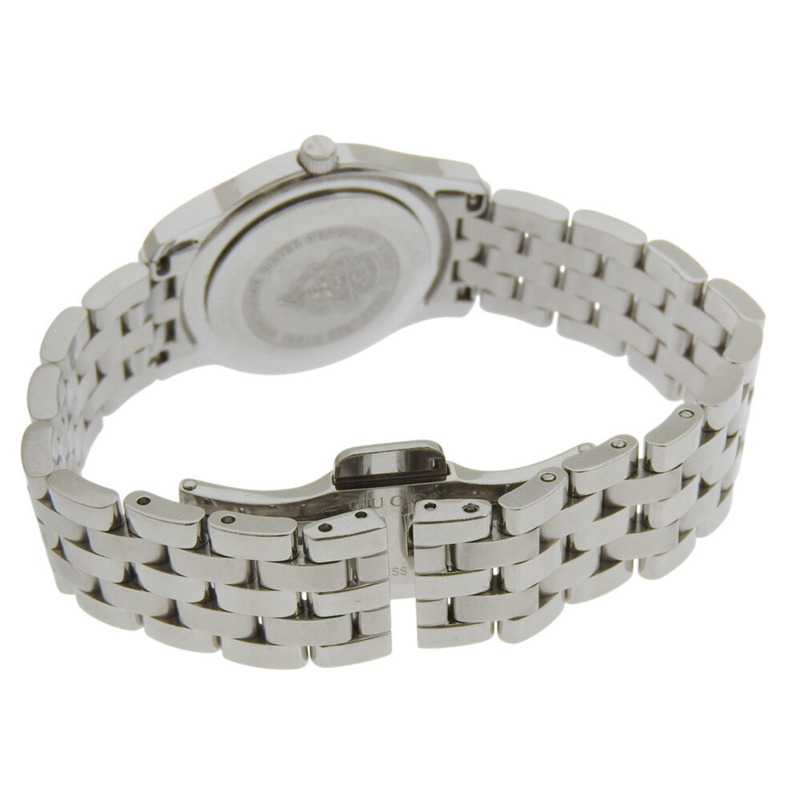 Gucci 5500L 黑色錶盤不鏽鋼石英腕錶,錶徑約 26 毫米,女士日期顯示-2