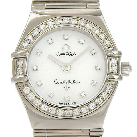 近新歐米茄星座系列迷你腕錶 My Choice 1165 76 珍珠母貝錶盤 18K 白金 64.3克 石英機芯 150週年限量版，全球限量999枚