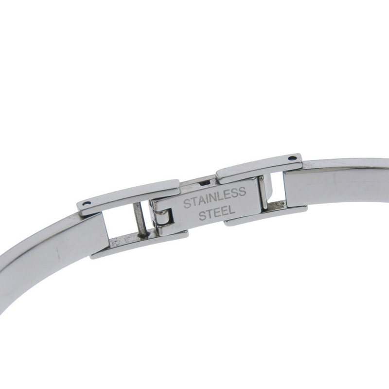 Gucci 105 花卉錶盤黑色單鑽不鏽鋼石英電池女錶,錶徑約25毫米,兩針-4