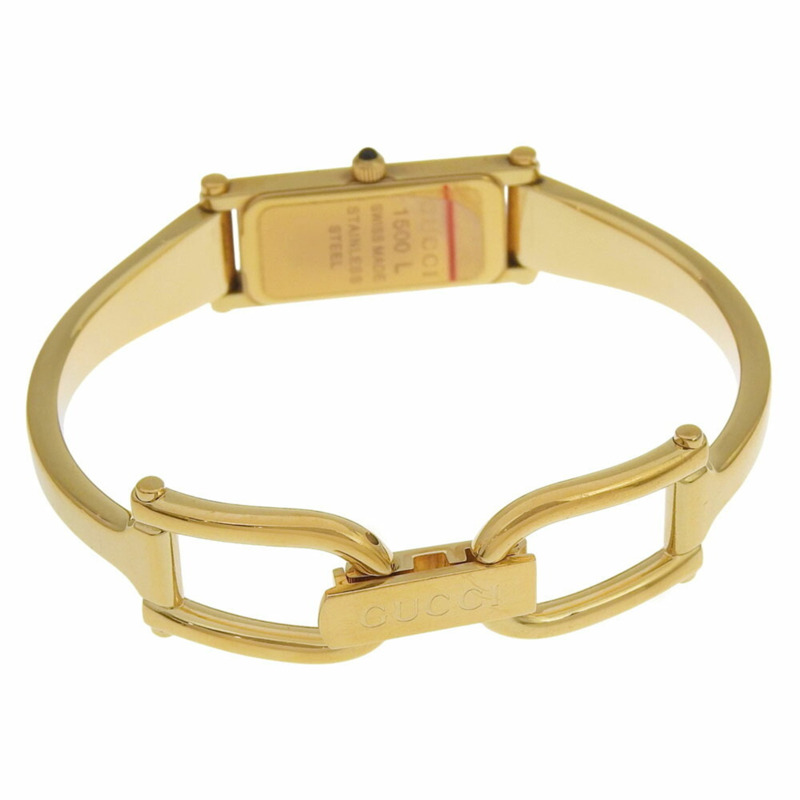 Gucci 1500L 珍珠母貝錶盤 GP 石英錶(含電池) - 女士腕錶,約 24 毫米(高)x 12 毫米(寬),兩針-2