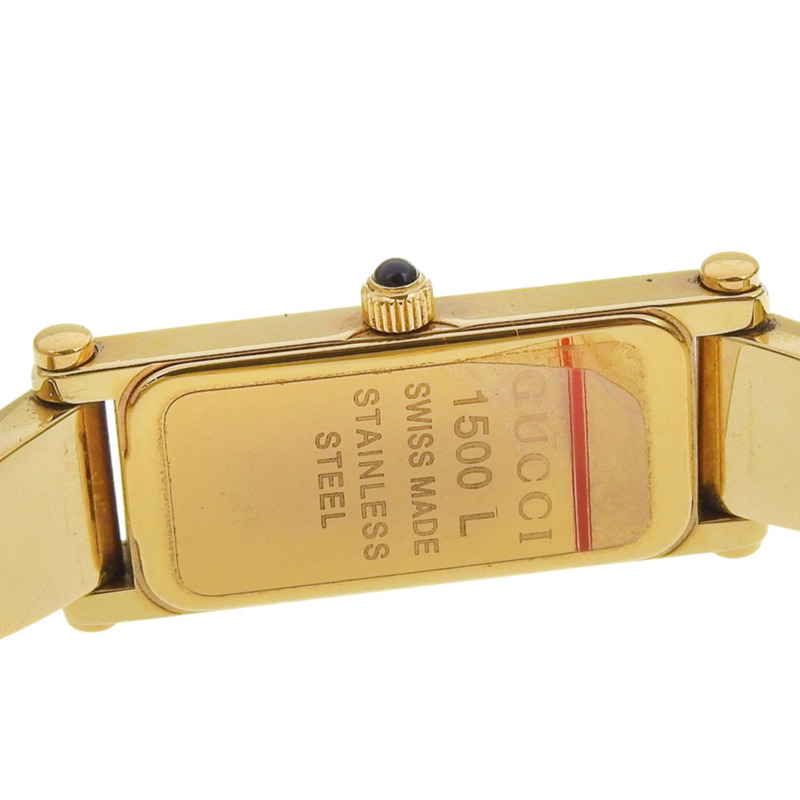 Gucci 1500L 珍珠母貝錶盤 GP 石英錶(含電池) - 女士腕錶,約 24 毫米(高)x 12 毫米(寬),兩針-3