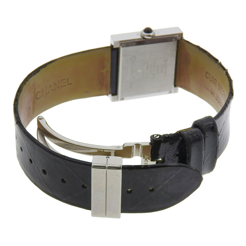 香奈兒 Mademoiselle H0525 黑色錶盤不鏽鋼/琺瑯/皮革石英23毫米女士腕錶-2