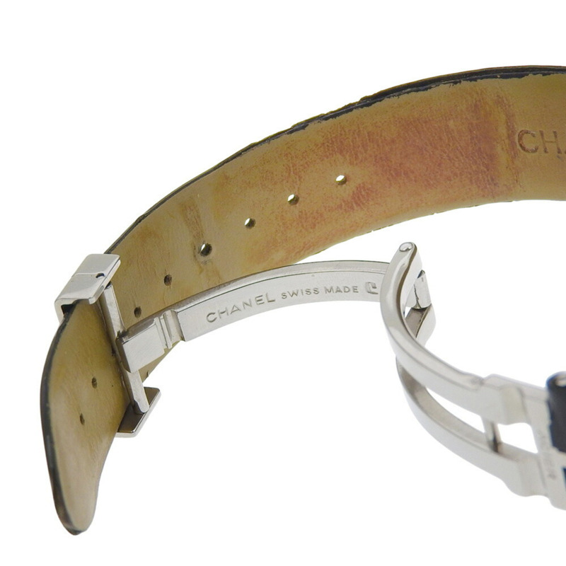 香奈兒 Mademoiselle H0525 黑色錶盤不鏽鋼/琺瑯/皮革石英23毫米女士腕錶-4