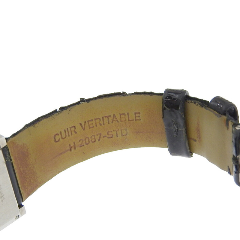 香奈兒 Mademoiselle H0525 黑色錶盤不鏽鋼/琺瑯/皮革石英23毫米女士腕錶-5