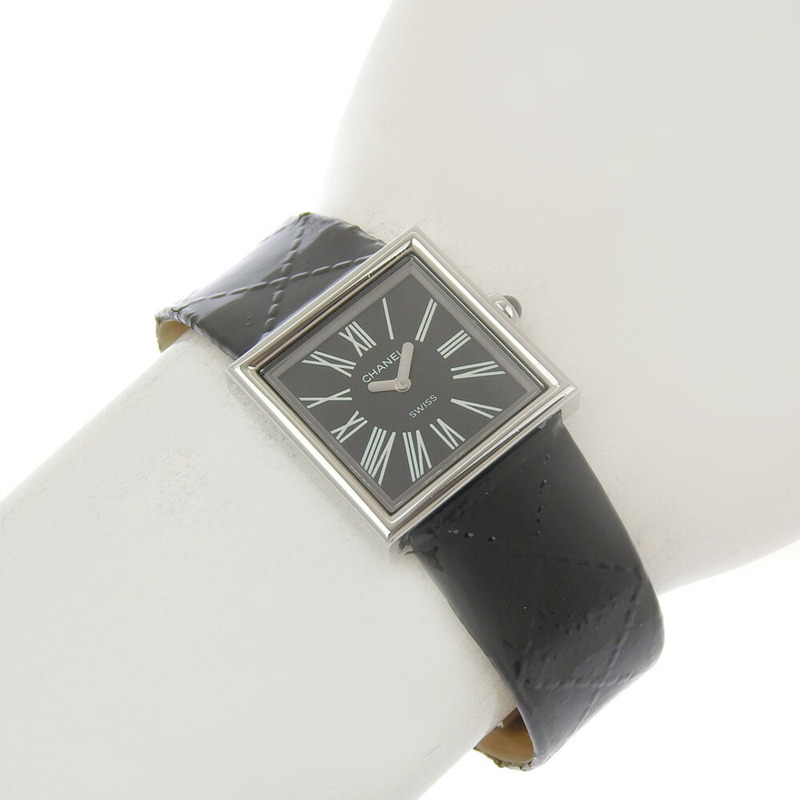 香奈兒 Mademoiselle H0525 黑色錶盤不鏽鋼/琺瑯/皮革石英23毫米女士腕錶-7