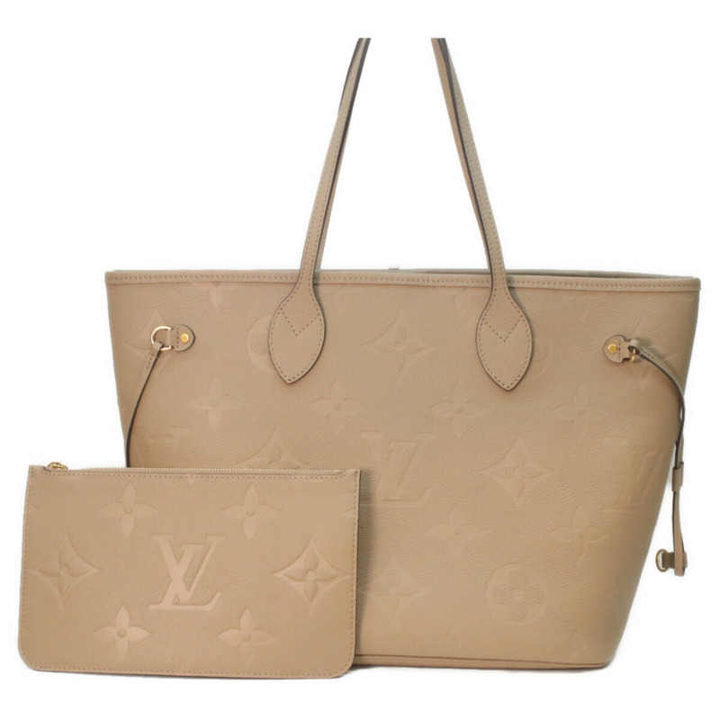 路易威登 M45686 Empreinte Turtletrell Neverfull MM 手提包（灰褐色）女士 RFID（IC）-0