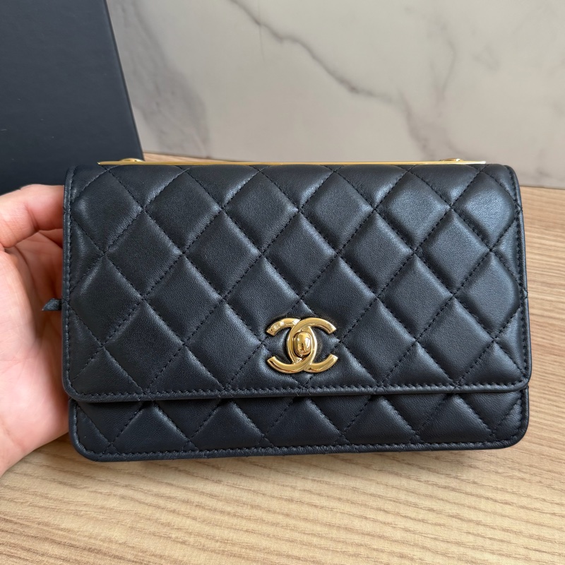 （95新）香奈兒 trendy cc woc 口蓋包 晶片款式-0