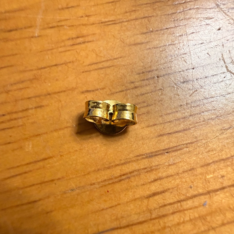 【Celine】絕版字母黃銅耳釘（單支）-22