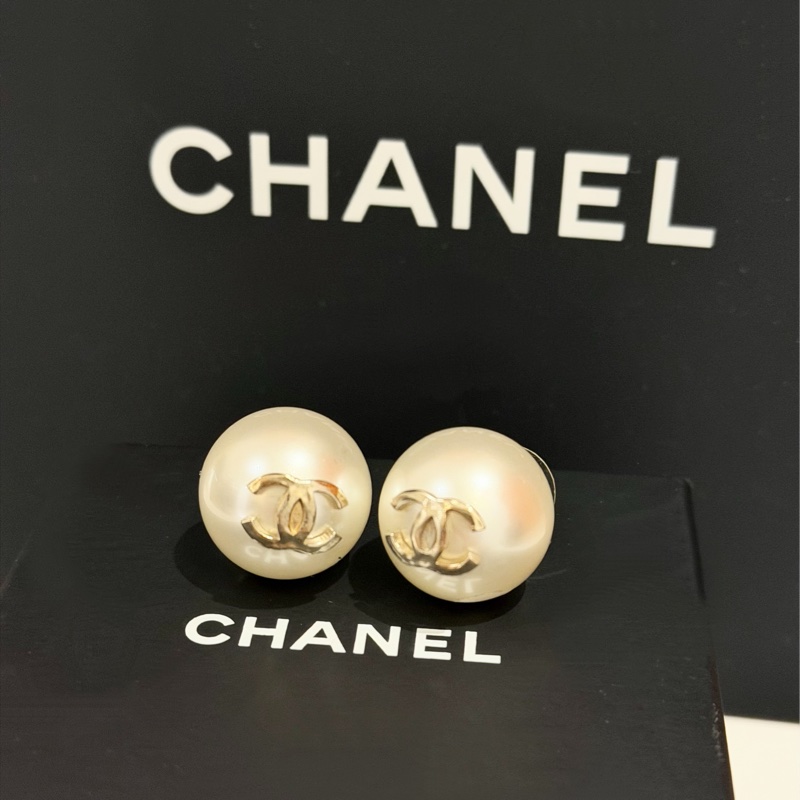 chanel大珍珠耳環-0