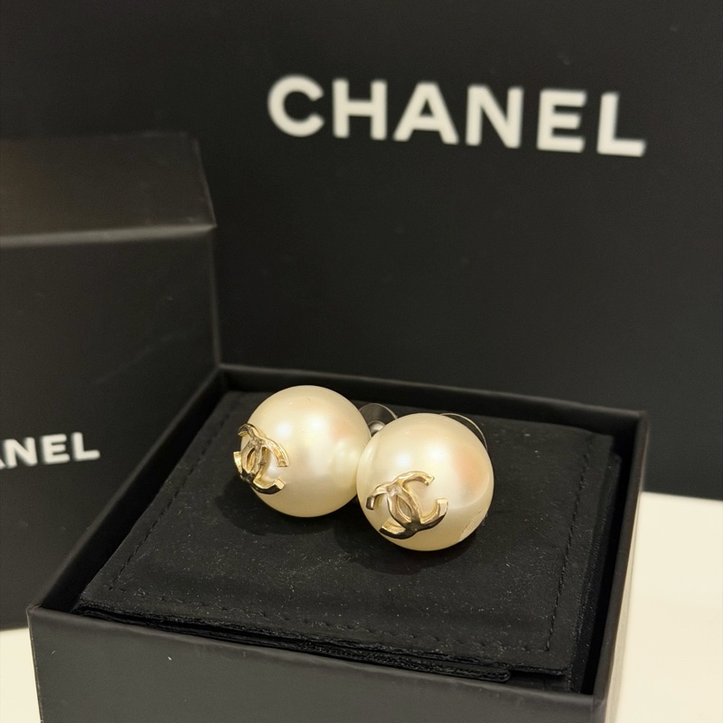 chanel大珍珠耳環-1