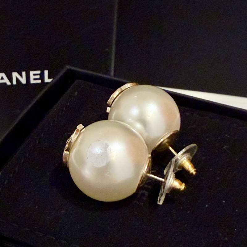 chanel大珍珠耳環-7