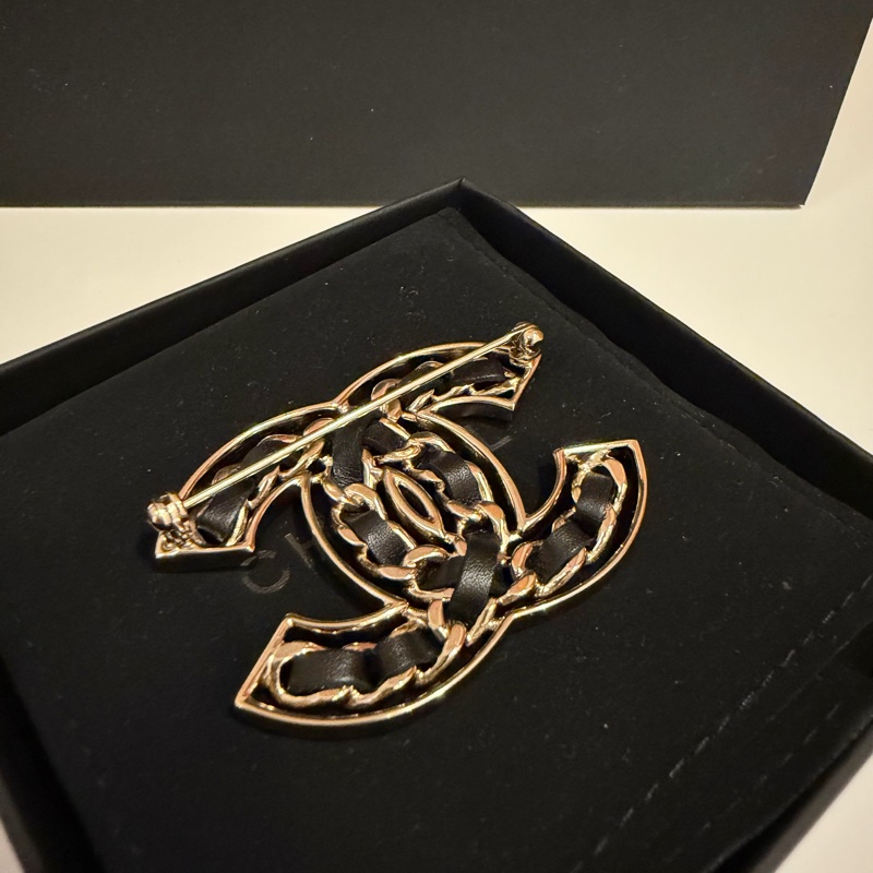 chanel經典百搭皮穿鏈胸針-3