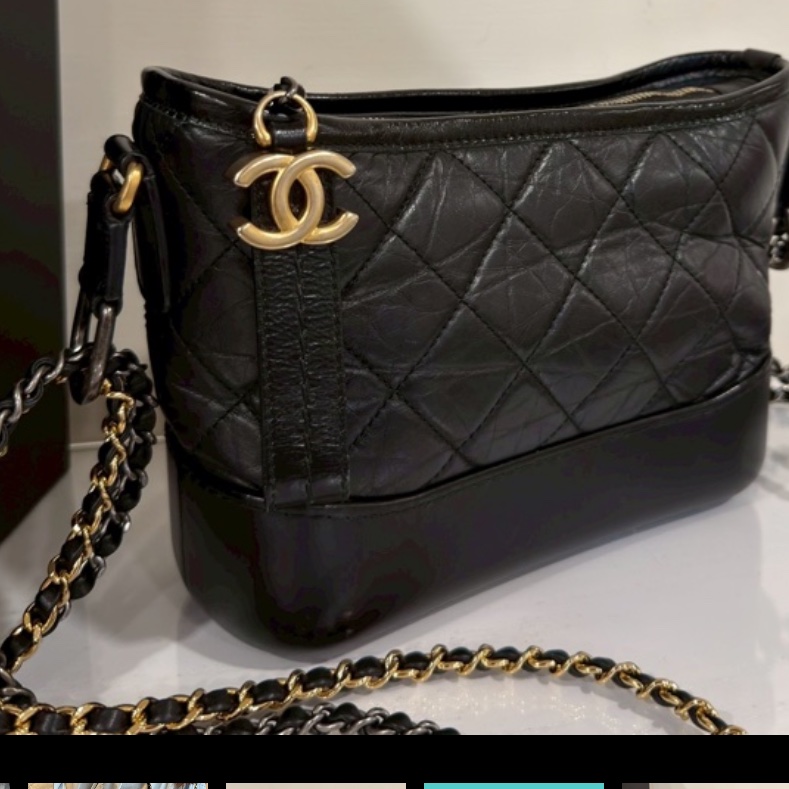 CHANEL香奈兒黑金小號流浪包單肩斜🌹低價出售-12