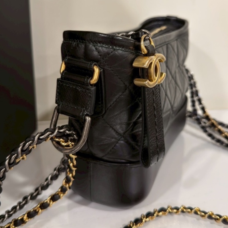 CHANEL香奈兒黑金小號流浪包單肩斜🌹低價出售-13