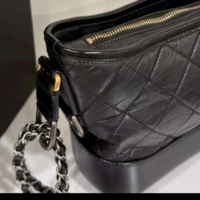 CHANEL香奈兒黑金小號流浪包單肩斜🌹低價出售-17