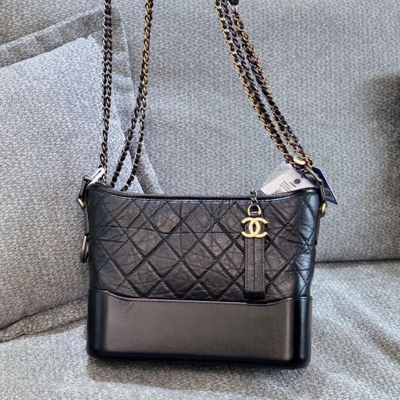 CHANEL香奈兒黑金小號流浪包單肩斜🌹低價出售-24