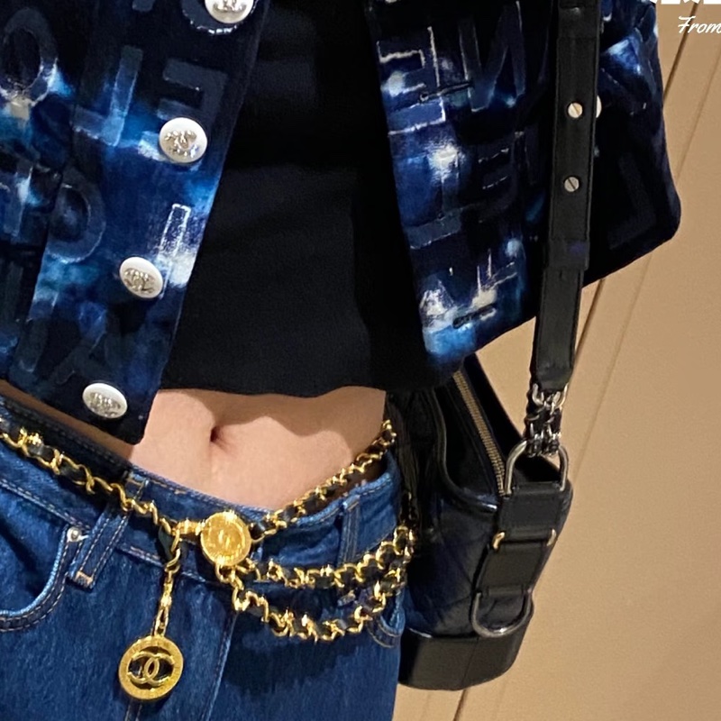 CHANEL香奈兒黑金小號流浪包單肩斜🌹低價出售-29