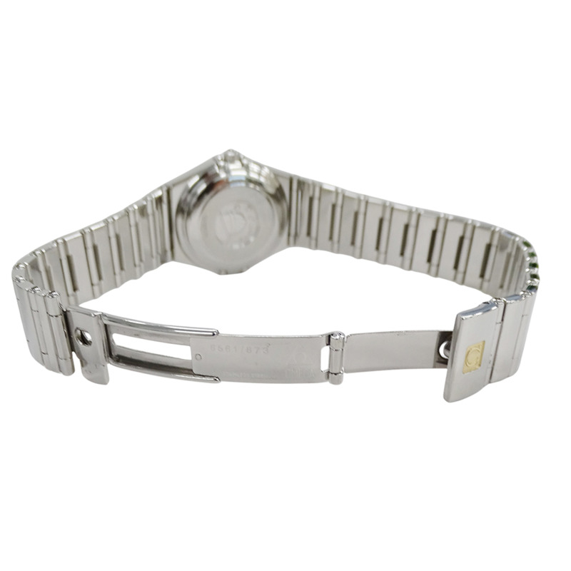 歐米茄星座系列 1591.71 女士腕錶，品牌名稱，貝殼錶殼，日期顯示，自動上鍊機芯，不鏽鋼 (SS)，銀色-3