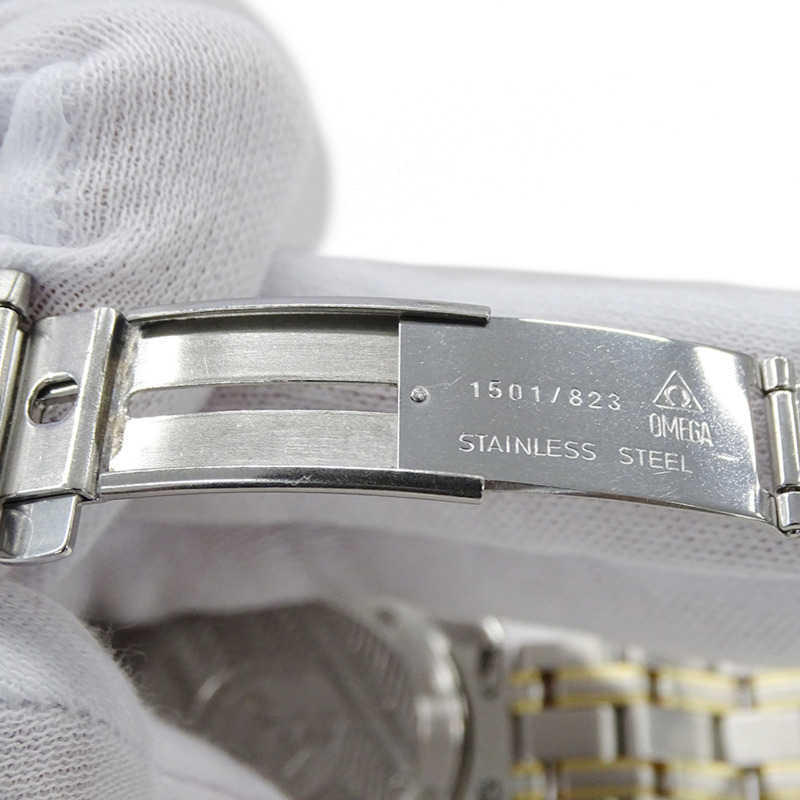 歐米茄海馬系列 2311.10 男士腕錶，品牌名稱，日期顯示，120 公尺防水，石英機芯，不鏽鋼 (SS) 和黃金 (YG) 組合。-4