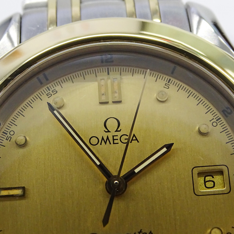 歐米茄海馬系列 2311.10 男士腕錶，品牌名稱，日期顯示，120 公尺防水，石英機芯，不鏽鋼 (SS) 和黃金 (YG) 組合。-9