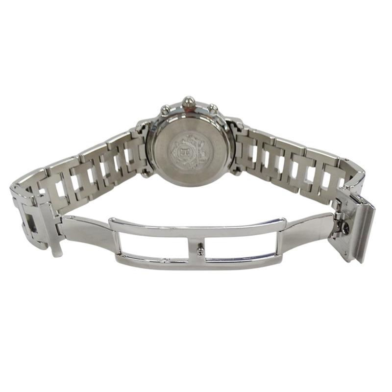 愛馬仕 (Hermes) 女士腕錶，Clipper 計時碼錶，粉紅色錶殼，石英機芯，不鏽鋼 (SS)，CL1.310，銀色-3