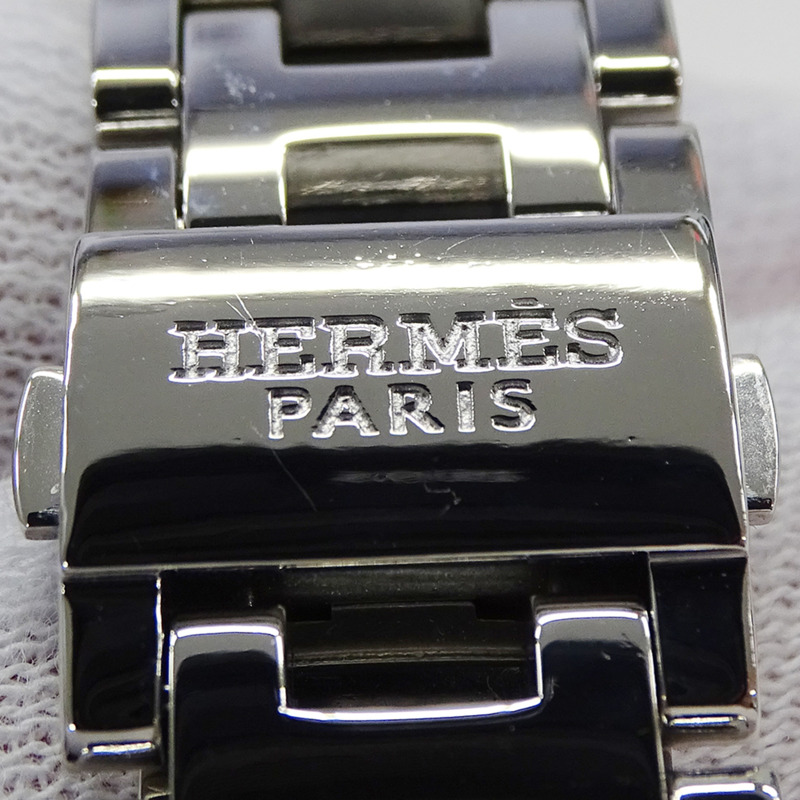 愛馬仕 (Hermes) 女士腕錶，Clipper 計時碼錶，粉紅色錶殼，石英機芯，不鏽鋼 (SS)，CL1.310，銀色-8