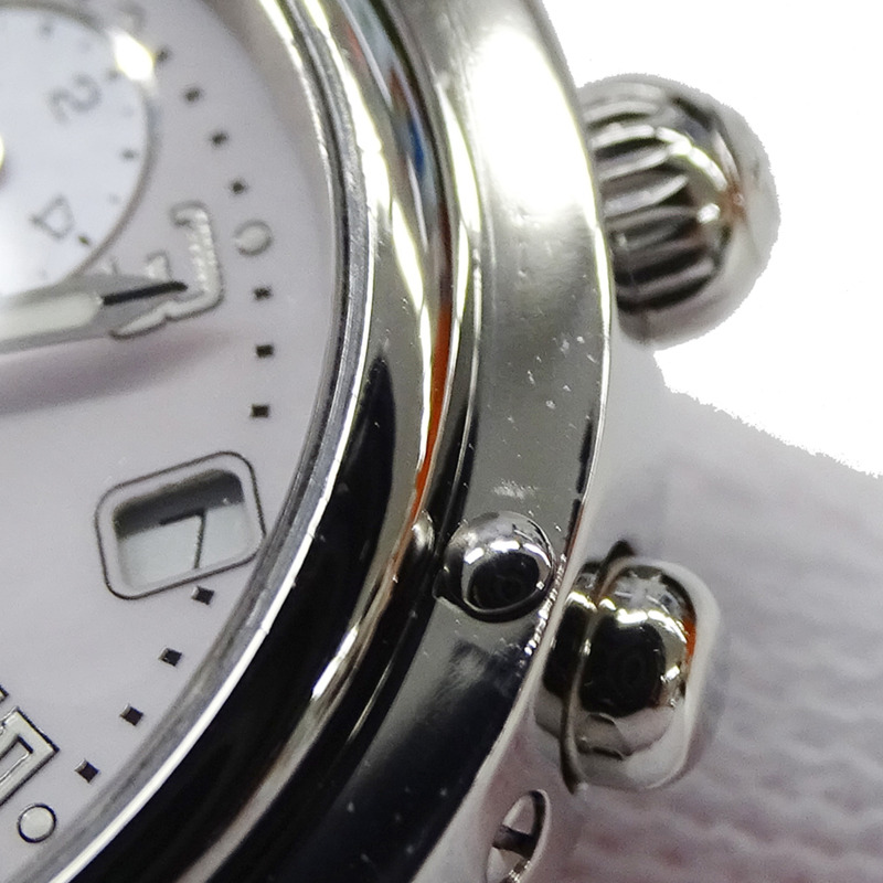 愛馬仕 (Hermes) 女士腕錶，Clipper 計時碼錶，粉紅色錶殼，石英機芯，不鏽鋼 (SS)，CL1.310，銀色-10