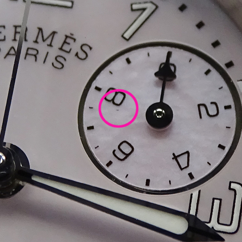 愛馬仕 (Hermes) 女士腕錶，Clipper 計時碼錶，粉紅色錶殼，石英機芯，不鏽鋼 (SS)，CL1.310，銀色-12