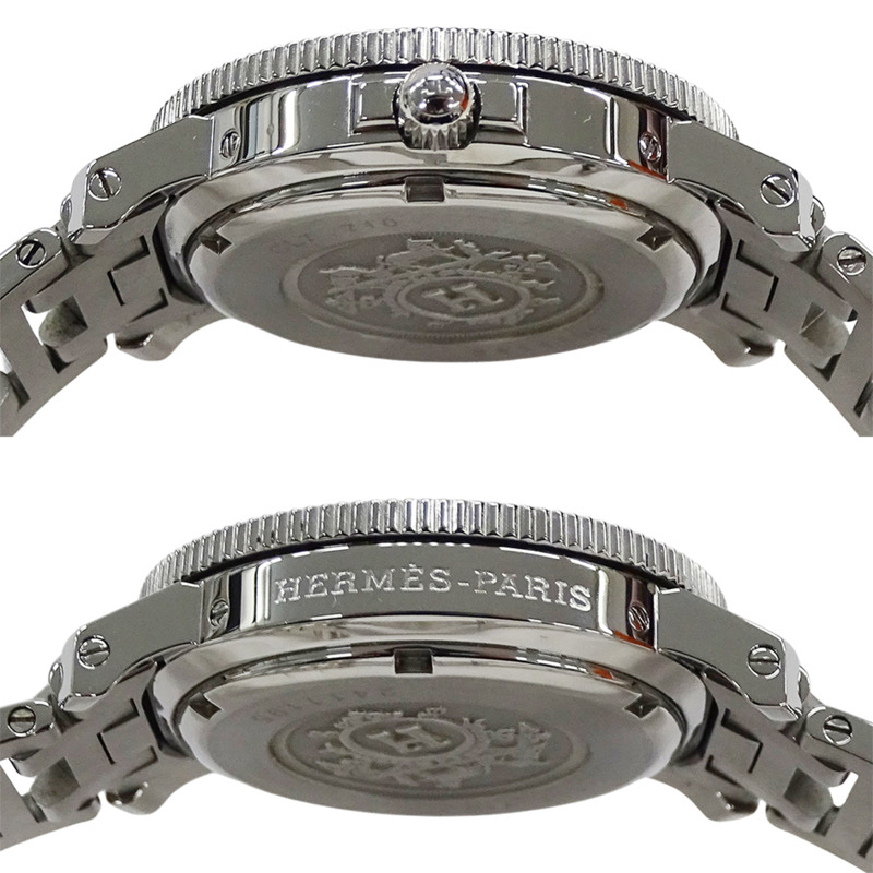 愛馬仕 (Hermes) 男士腕錶 Clipper Diver Date 石英 QZ 不鏽鋼 CL7.710 銀白色-2