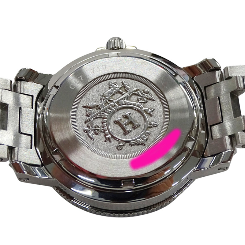 愛馬仕 (Hermes) 男士腕錶 Clipper Diver Date 石英 QZ 不鏽鋼 CL7.710 銀白色-5