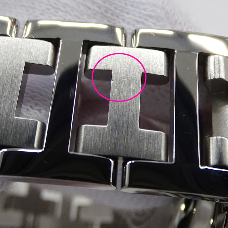 愛馬仕 (Hermes) 女士腕錶，Clipper 計時碼表，石英機芯，不銹鋼 (SS)，CL1.310，銀色和黑色-9