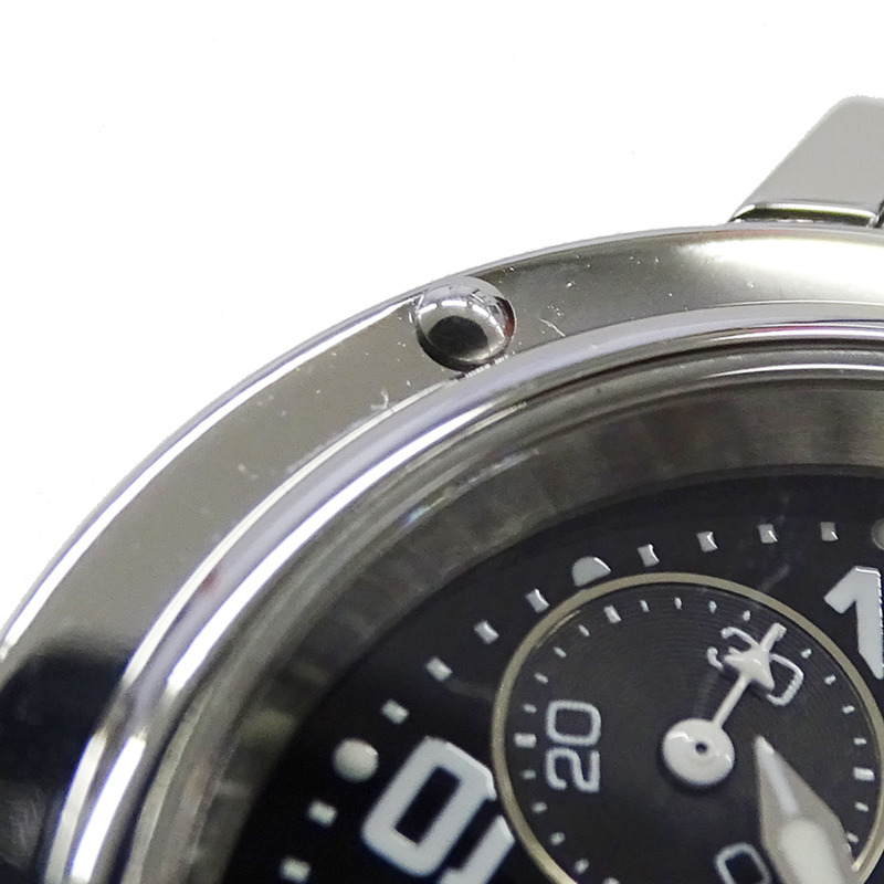 愛馬仕 (Hermes) 女士腕錶，Clipper 計時碼表，石英機芯，不銹鋼 (SS)，CL1.310，銀色和黑色-14