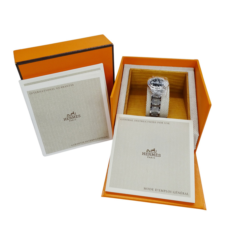 愛馬仕 (Hermes) 女士腕錶,Clipper Date系列,石英機芯,不銹鋼 (SS),CL4.210,銀色和黑色-6