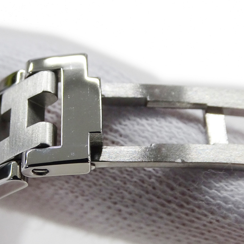 愛馬仕 (Hermes) 女士腕錶,Clipper Date系列,石英機芯,不銹鋼 (SS),CL4.210,銀色和黑色-8