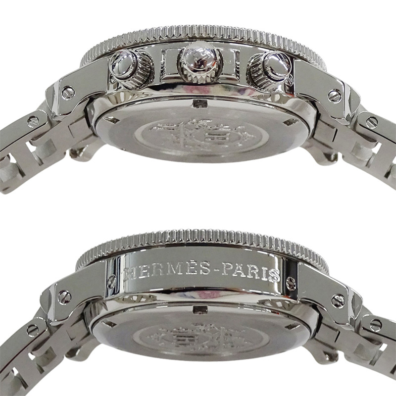 愛馬仕 (Hermes) 女士腕錶,品牌:Clipper Diver Chronograph Date,石英機芯,不鏽鋼 (SS),CL2.310,銀色和黑色-2