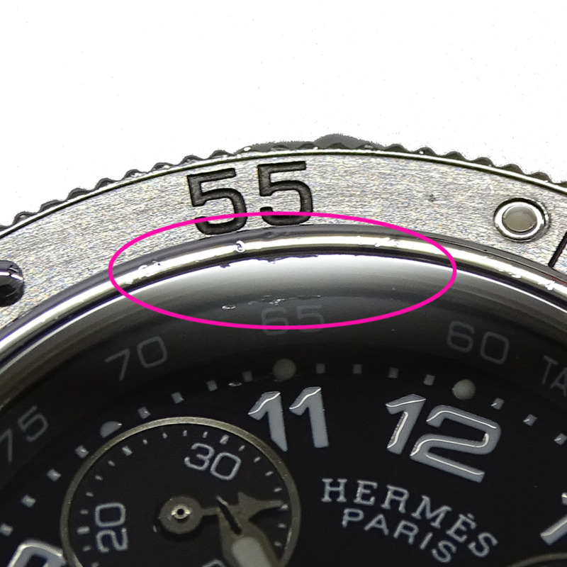 愛馬仕 (Hermes) 女士腕錶,品牌:Clipper Diver Chronograph Date,石英機芯,不鏽鋼 (SS),CL2.310,銀色和黑色-5