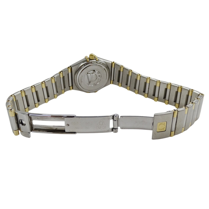 歐米茄星座系列迷你 1362.70 女士腕錶，品牌名稱，貝殼錶殼，石英機芯，不銹鋼 (SS) 和黃金 (YG) 組合。-3