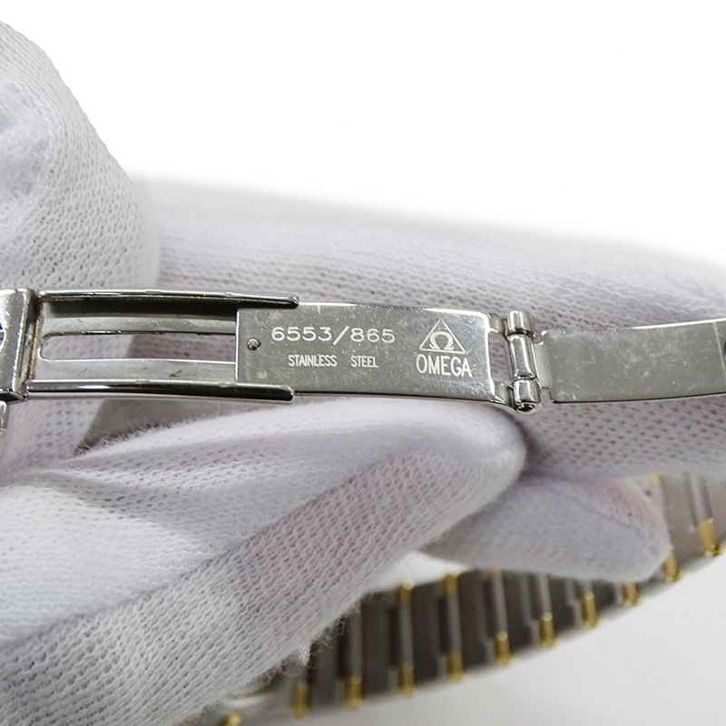 歐米茄星座系列迷你 1362.70 女士腕錶，品牌名稱，貝殼錶殼，石英機芯，不銹鋼 (SS) 和黃金 (YG) 組合。-4