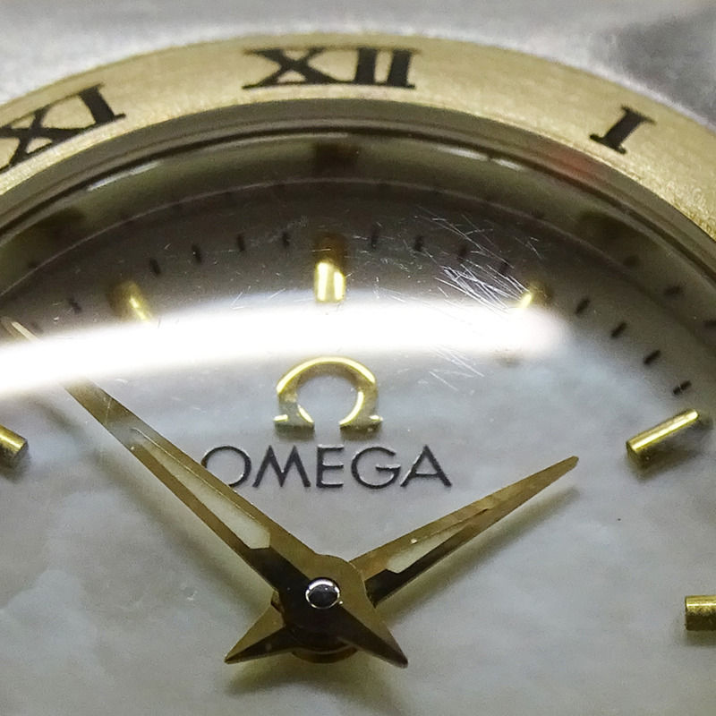 歐米茄星座系列迷你 1362.70 女士腕錶，品牌名稱，貝殼錶殼，石英機芯，不銹鋼 (SS) 和黃金 (YG) 組合。-6