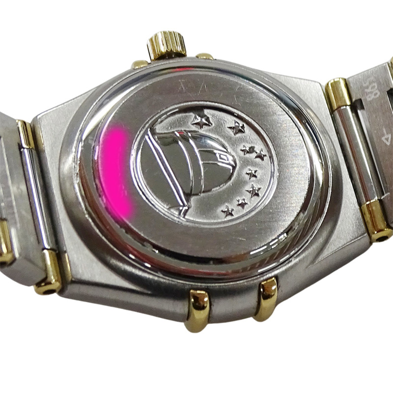 歐米茄星座系列迷你 1362.70 女士腕錶，品牌名稱，貝殼錶殼，石英機芯，不銹鋼 (SS) 和黃金 (YG) 組合。-8