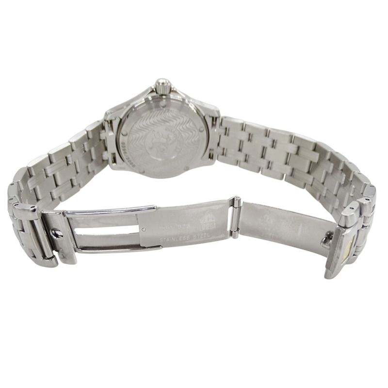 歐米茄海馬系列120 Jacques Mayol 2506.80 男士腕錶，品牌名稱，限量發行3000枚，日期顯示，自動上鍊機芯，不銹鋼材質，銀色和藍色錶盤。-3