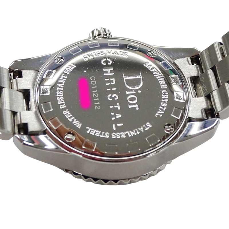 Dior 女士手錶,品牌名稱,水晶,石英,不銹鋼 (SS),CD112112,銀色,白色。-5